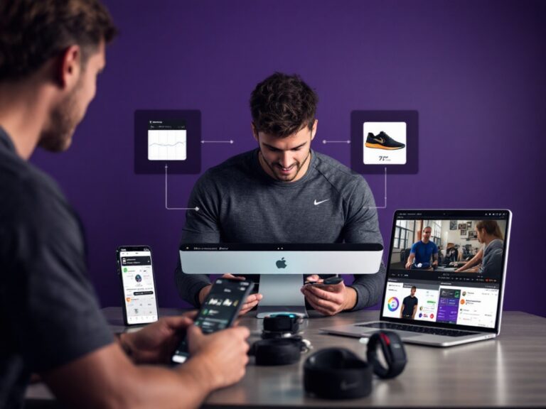 Student athlete using modern technology for sports performance and recruitment