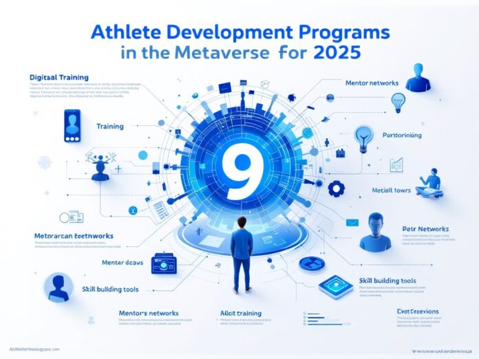 Athlete engaging in digital training and mentorship in the metaverse